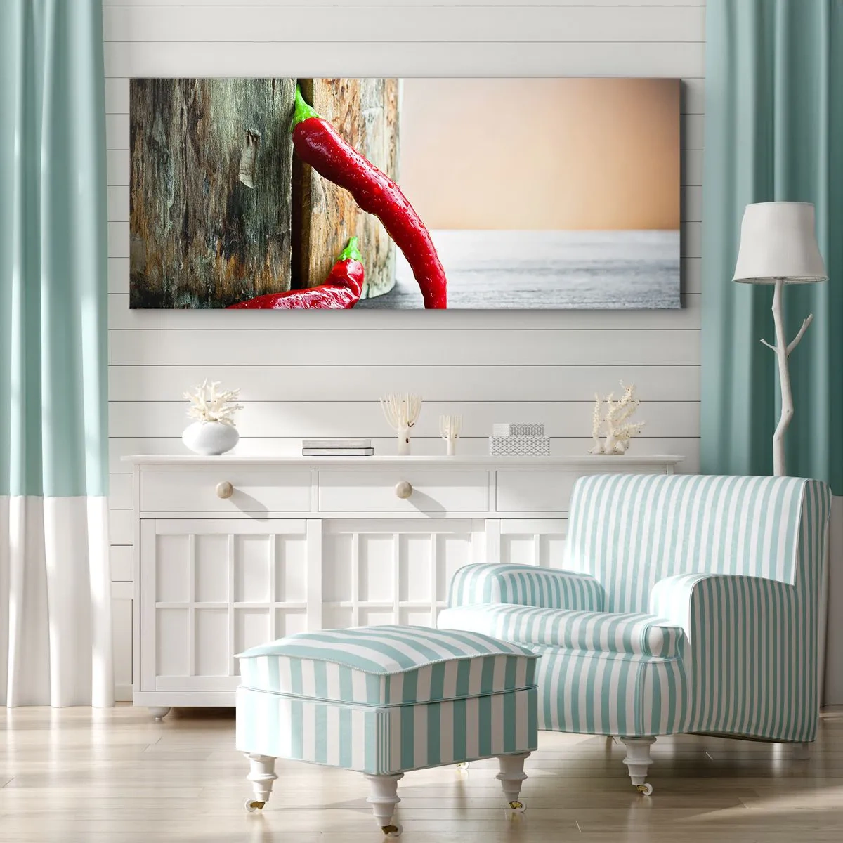 Bild auf Leinwand - Leinwandbild - Red hot chili peppers - 90x30 cm