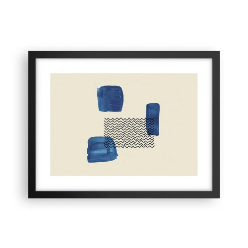 Poster in einem schwarzem Rahmen - Ein abstraktes Quartett - 40x30 cm