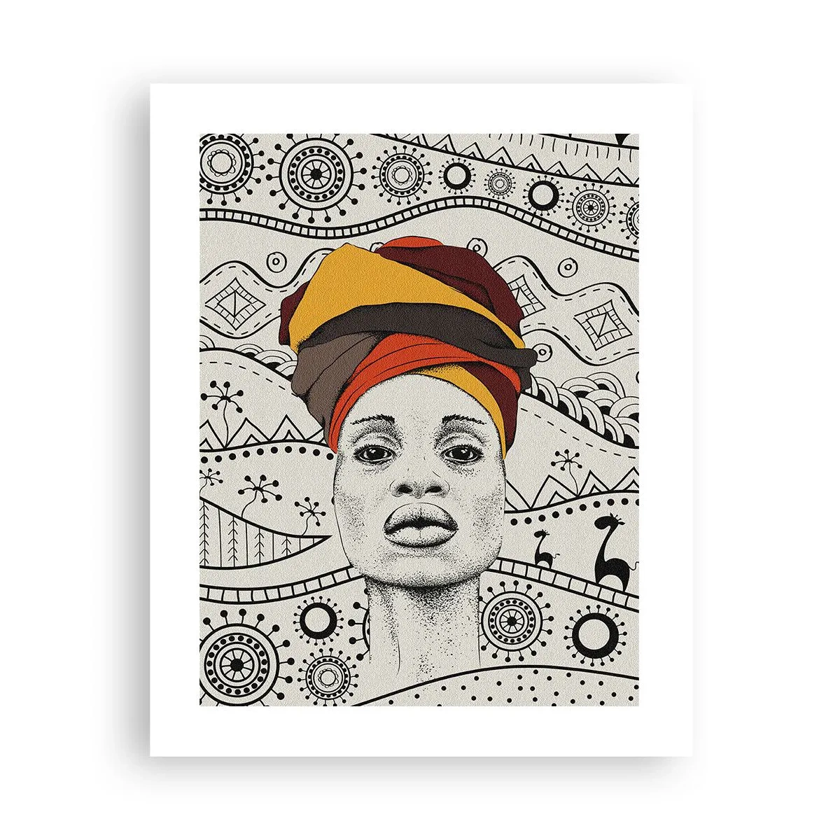 Poster - Afrikanisches Porträt - 40x50 cm