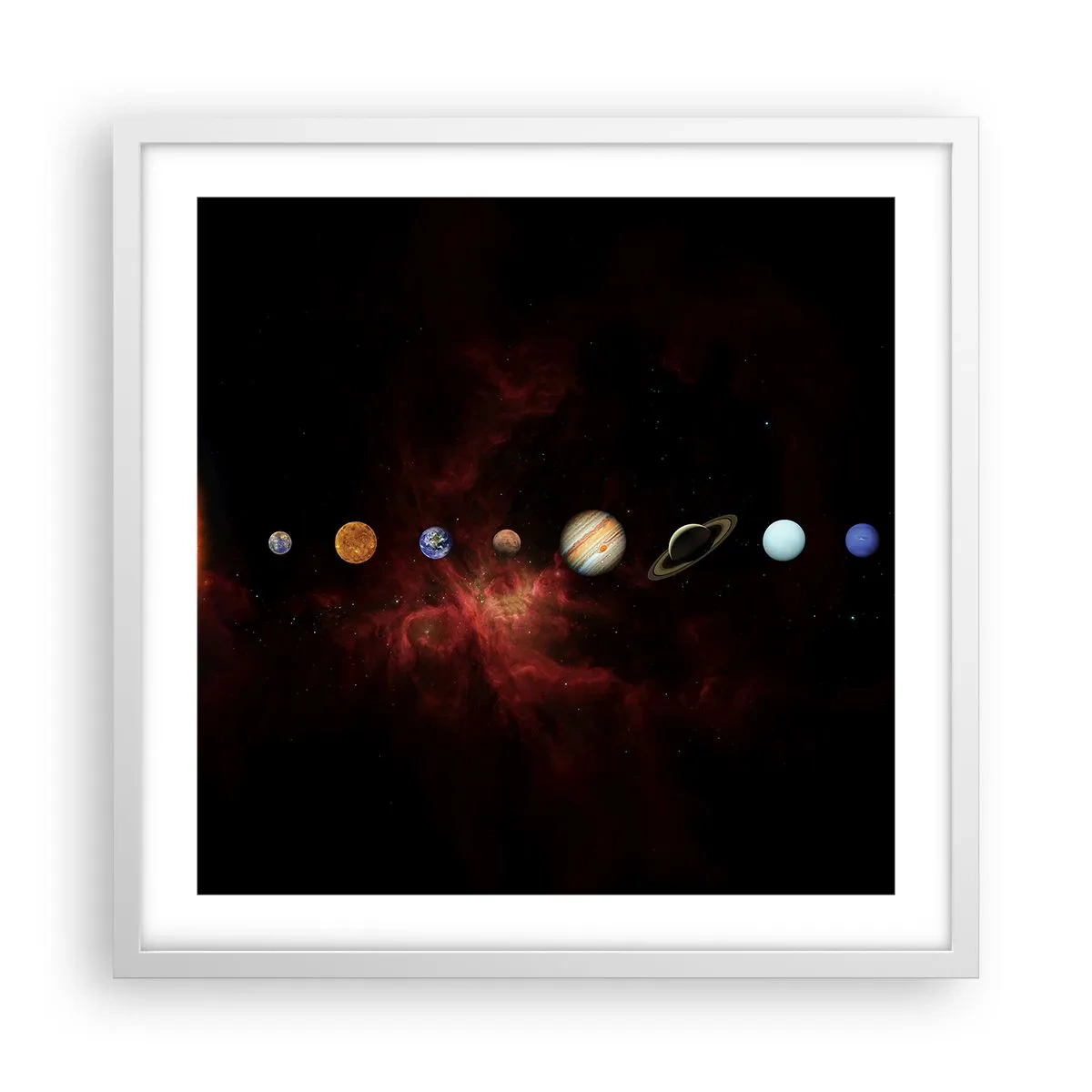 Poster in einem weißen Rahmen - Unsere Nachbarschaft - 50x50 cm