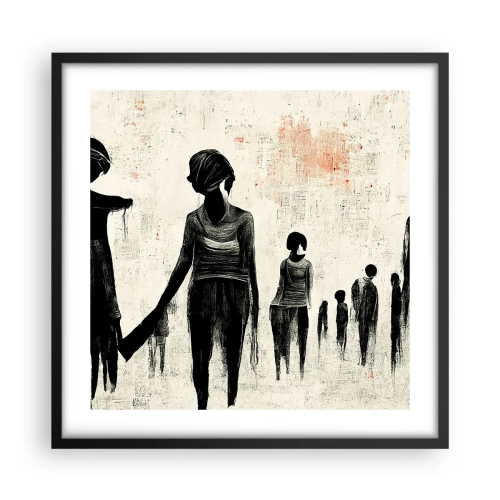 Poster in einem schwarzem Rahmen - Gegen die Einsamkeit - 50x50 cm
