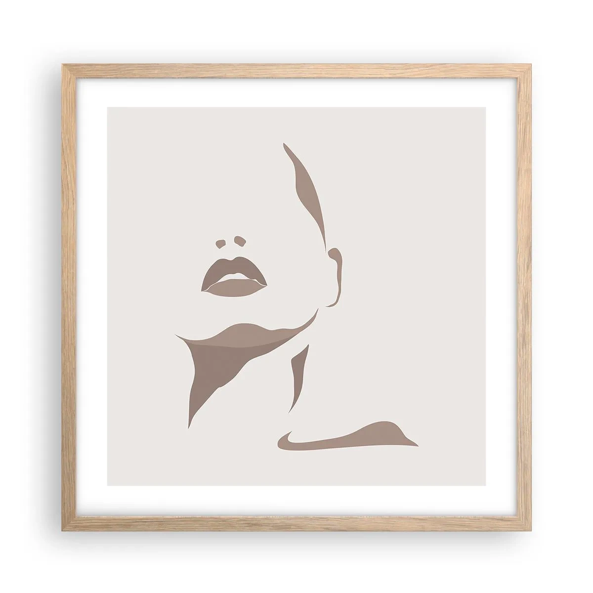 Poster in einem Rahmen aus heller Eiche - Aus Licht und Schatten - 50x50 cm