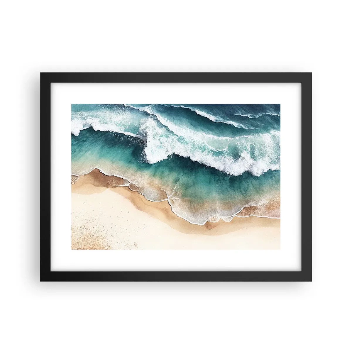 Poster in einem schwarzem Rahmen - Das ewige Treffen - 40x30 cm