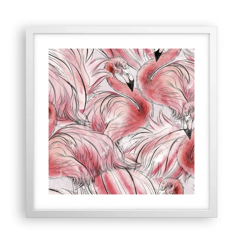 Poster in einem weißen Rahmen - Bird Corps de Ballet - 40x40 cm