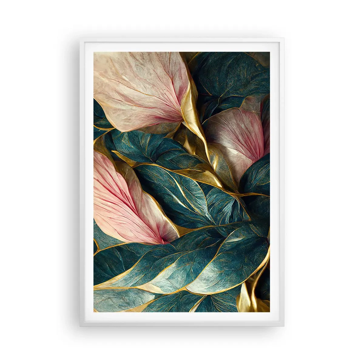 Poster in einem weißen Rahmen - Natürliche Eleganz und Stil - 70x100 cm