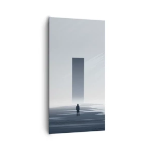 Bild auf Leinwand - Leinwandbild - Chance oder Bedrohung? - 65x120 cm