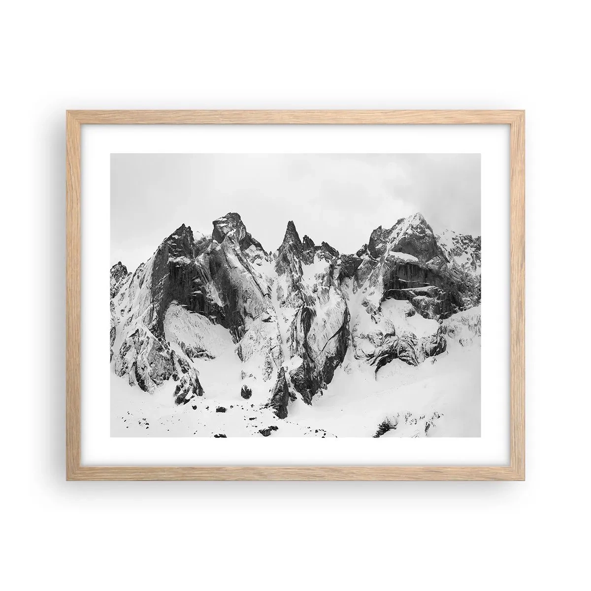 Poster in einem Rahmen aus heller Eiche - Gefährlicher Granitgrat - 50x40 cm