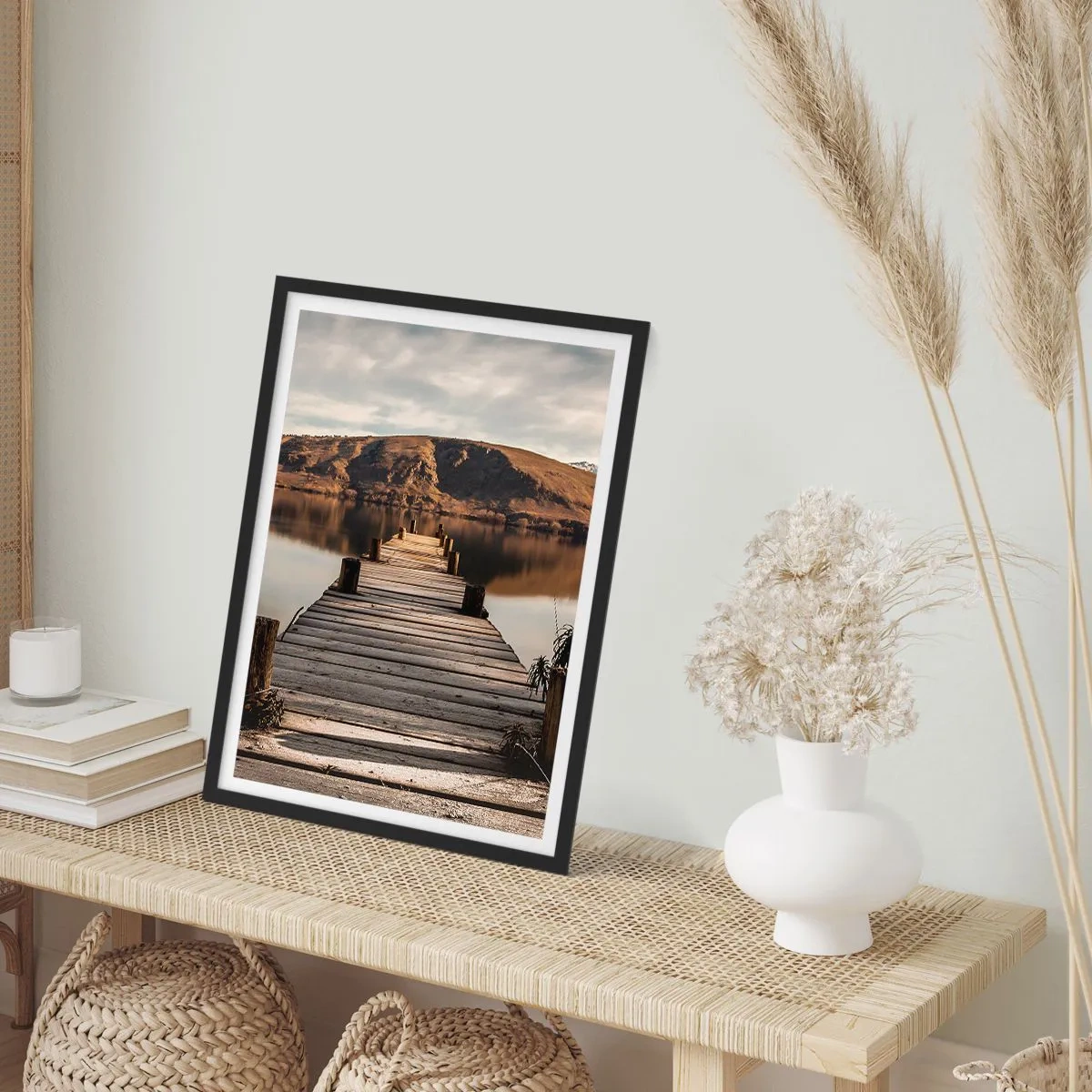 Poster in einem schwarzem Rahmen - Landschaft in Stille - 70x100 cm