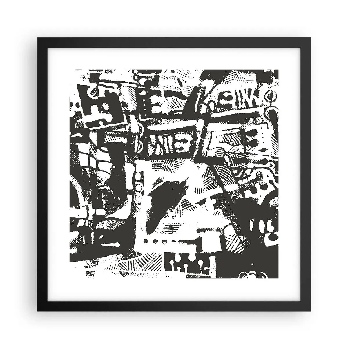 Poster in einem schwarzem Rahmen - Ordnung oder Chaos? - 40x40 cm
