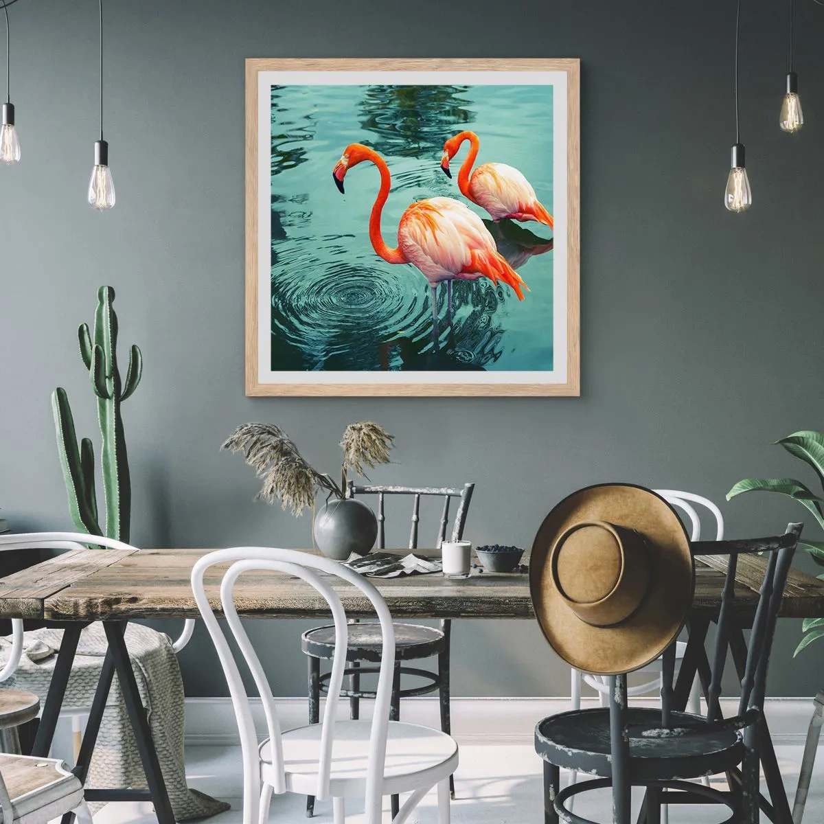 Poster in einem Rahmen aus heller Eiche - Wir sind jetzt in Mode - 40x40 cm