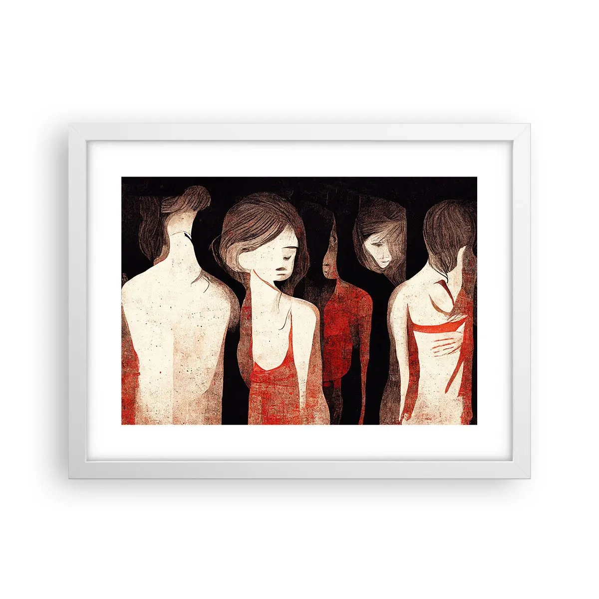 Poster in einem weißen Rahmen - Madonnen der Dunkelheit - 40x30 cm
