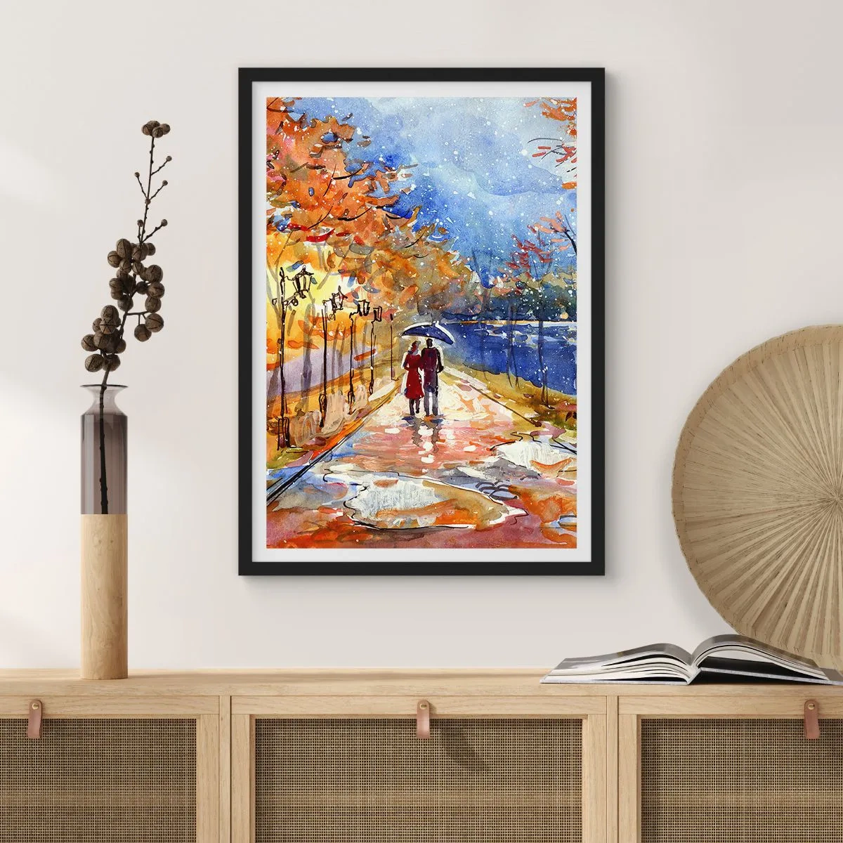 Poster in einem schwarzem Rahmen - Gemeinsam bis an die Grenze der Zeit - 40x50 cm