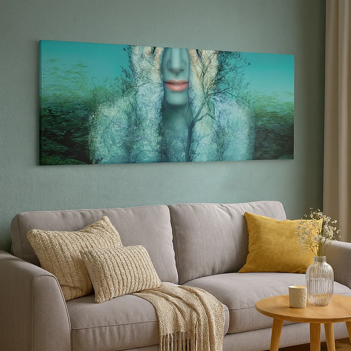 Bild auf Leinwand - Leinwandbild - Eingetaucht in Blau - 30x30 cm