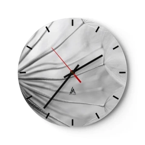 Wanduhr - Glasuhr - Nahaufnahme von zarten Löwenzahnsamen - 30x30cm - Löwenzahn, Drachen - Moderne Wanddekoration für Wohnzimmer, Küche und Schlafzimmer ARTTOR