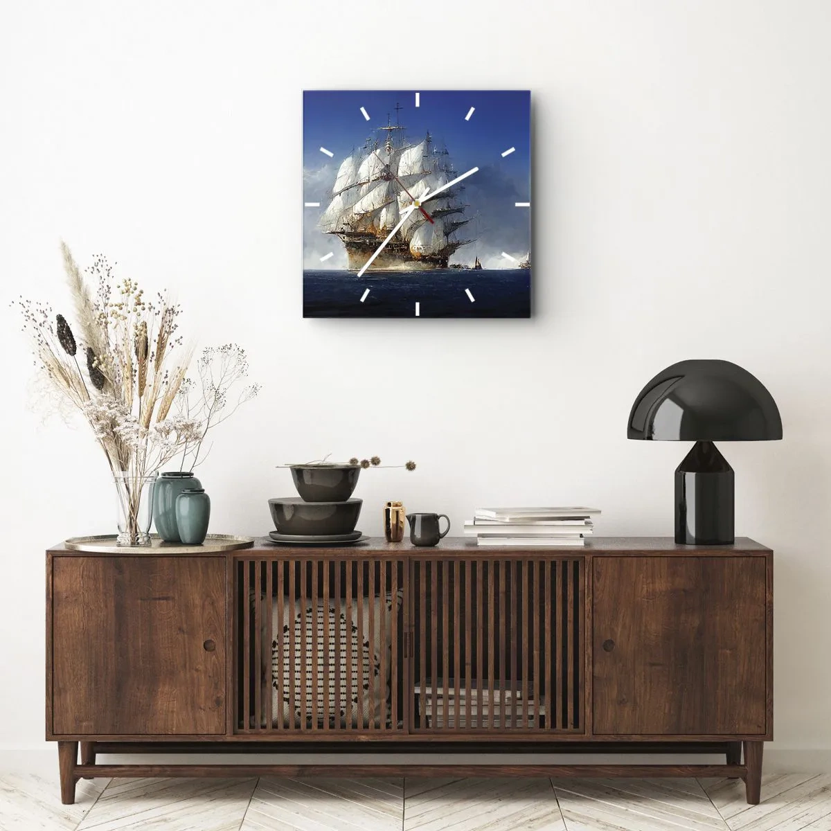 Wanduhr - Glasuhr - Der große Ruhm! - 40x40 cm