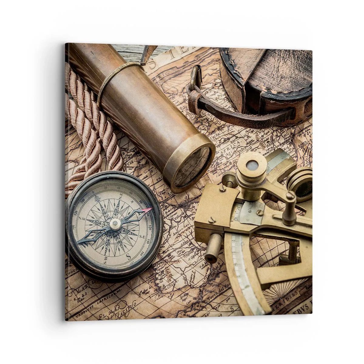 Bild auf Leinwand - Leinwandbild - Setze Sie einen Kurs - 70x70 cm