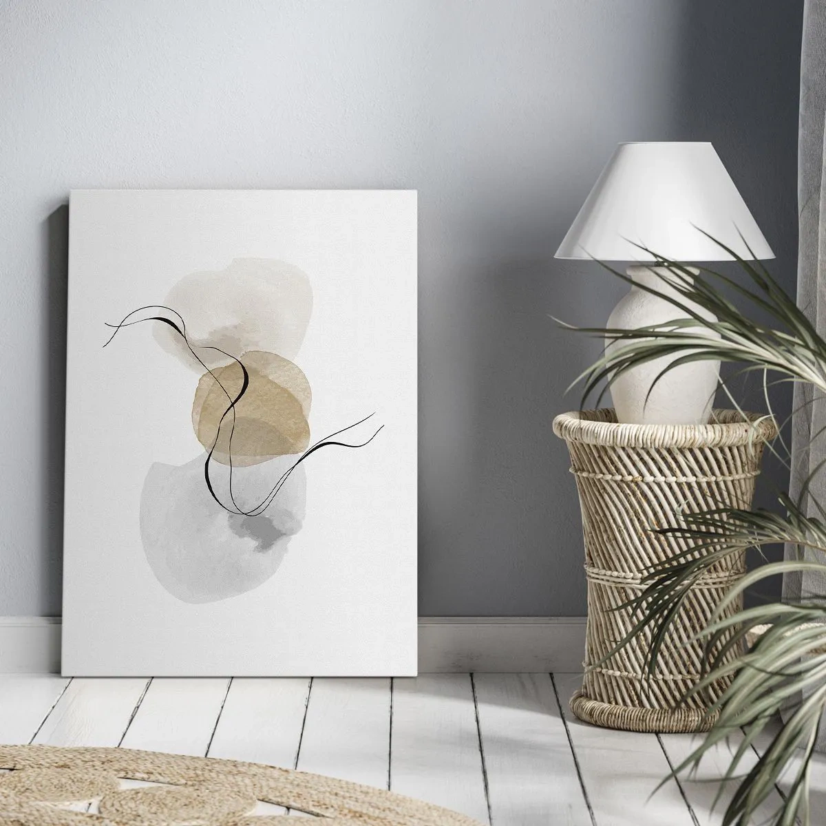 Bild auf Leinwand - Leinwandbild - Luftperlen - 55x100 cm