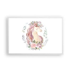 Poster in einem weißen Rahmen - Eine Einladung in die Welt der Märchen - 91x61 cm