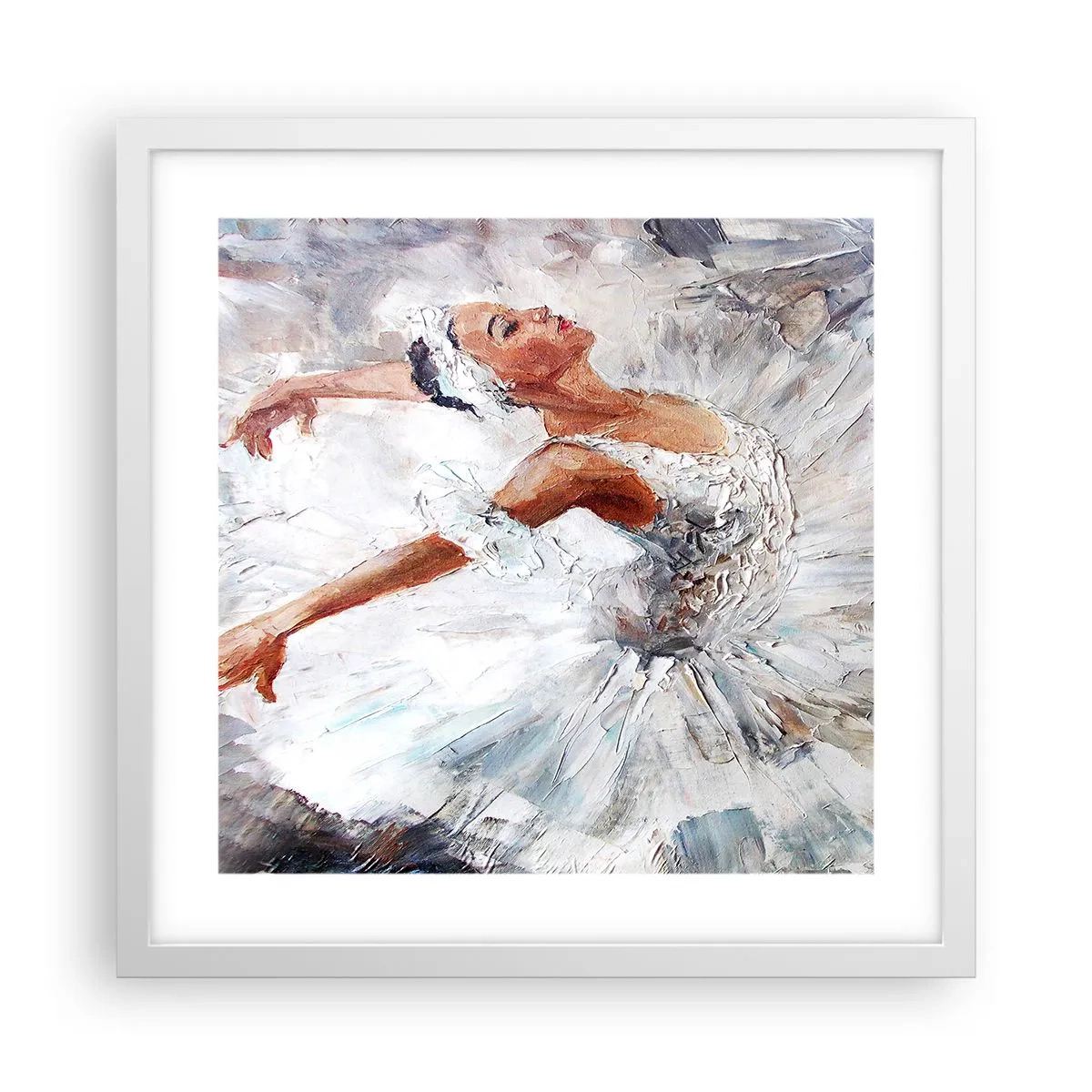 Poster in einem weißen Rahmen - Zart und leicht wie Tüll - 40x40 cm