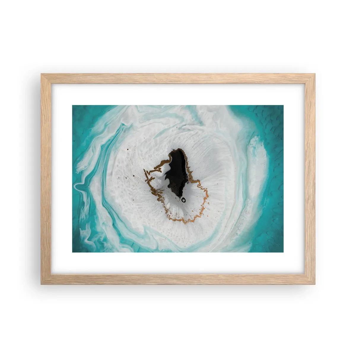 Poster in einem Rahmen aus heller Eiche - Nach Innen eindringen - 40x30 cm