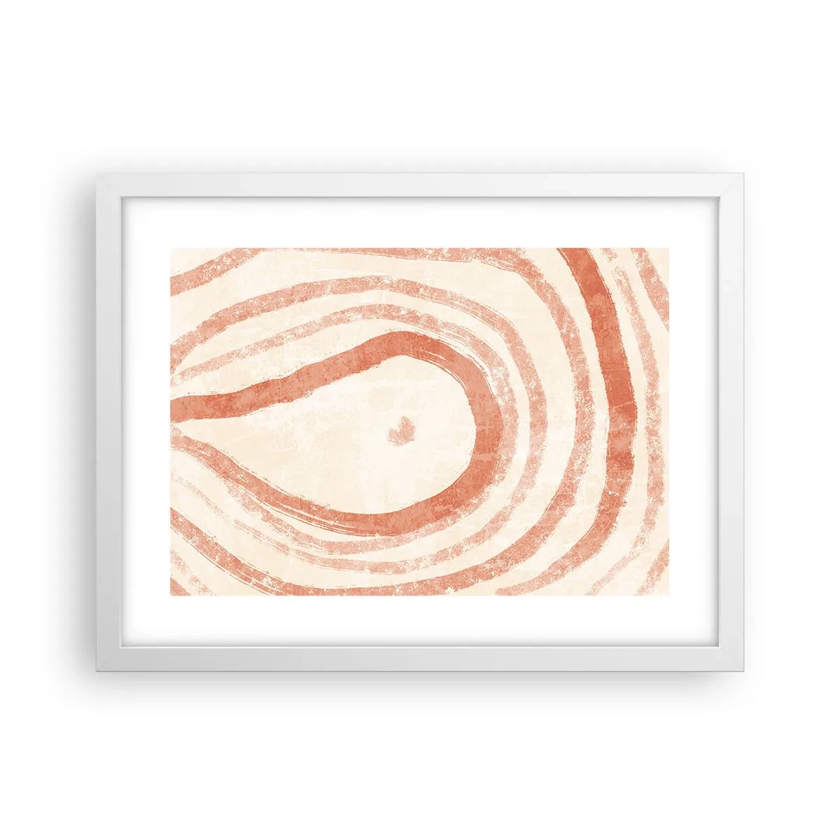 Poster in einem weißen Rahmen - Korallenkreise – Komposition - 40x30 cm