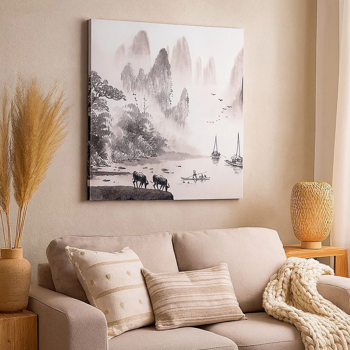 Bild auf Leinwand - Leinwandbild - Der exotische Alltag des Ostens - 30x30 cm