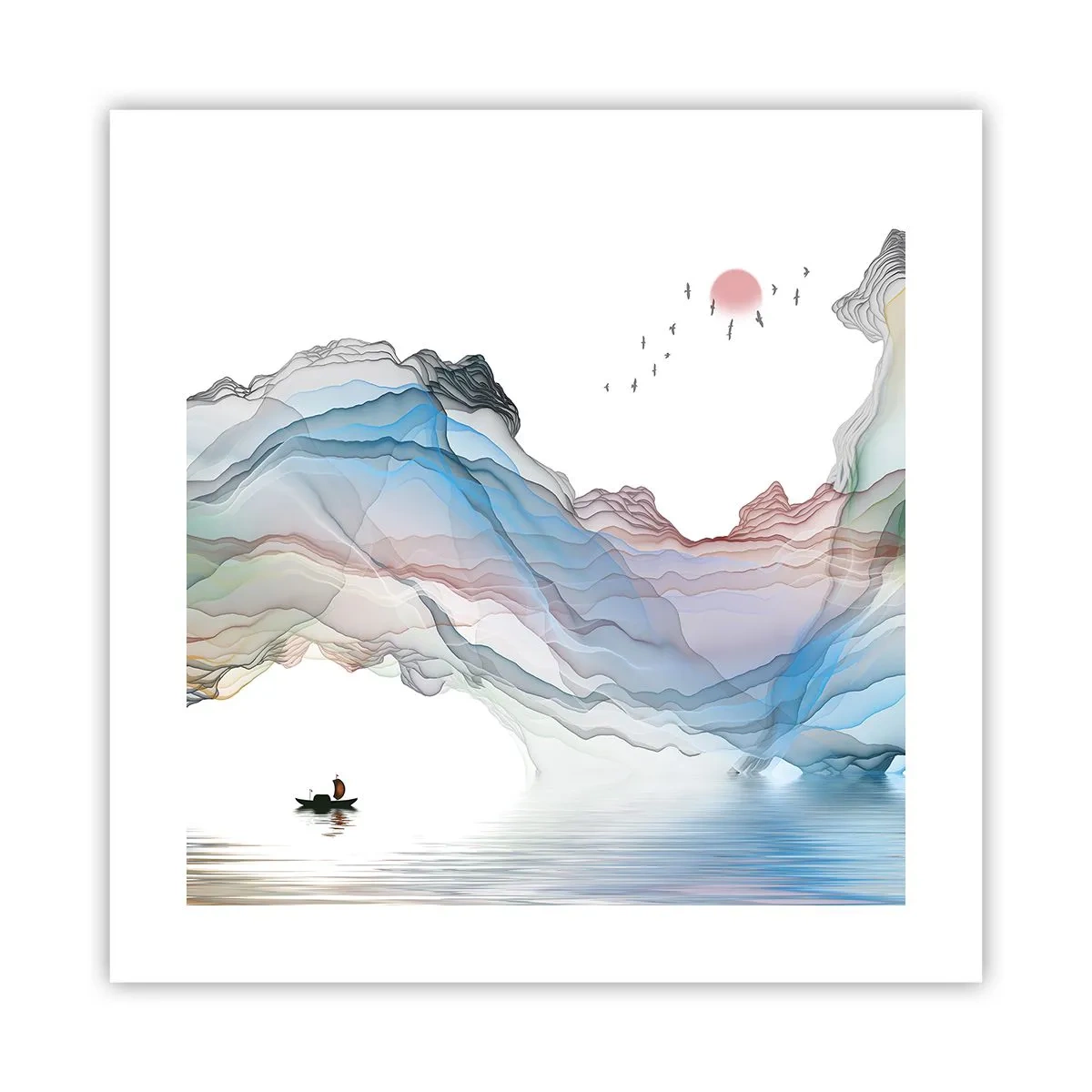 Poster - Zu den Kristallbergen - 40x40 cm