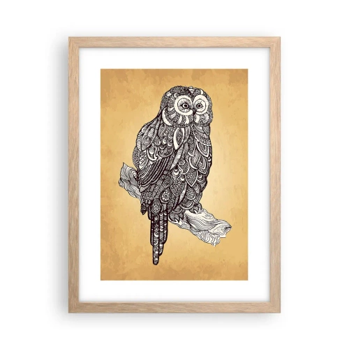 Poster in einem Rahmen aus heller Eiche - Kunstvolle Ornamente der Weisheit - 30x40 cm