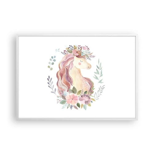 Poster in einem weißen Rahmen - Eine Einladung in die Welt der Märchen - 100x70 cm