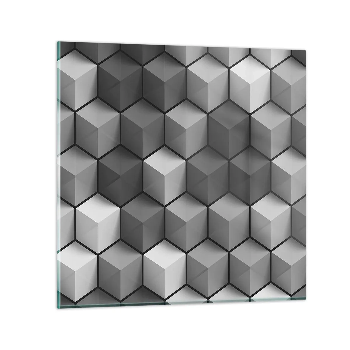 Glasbild - Bild auf glas - Kubistisches Puzzle - 40x40 cm