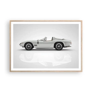 Poster in einem Rahmen aus heller Eiche - Spaß versprochen - 100x70 cm