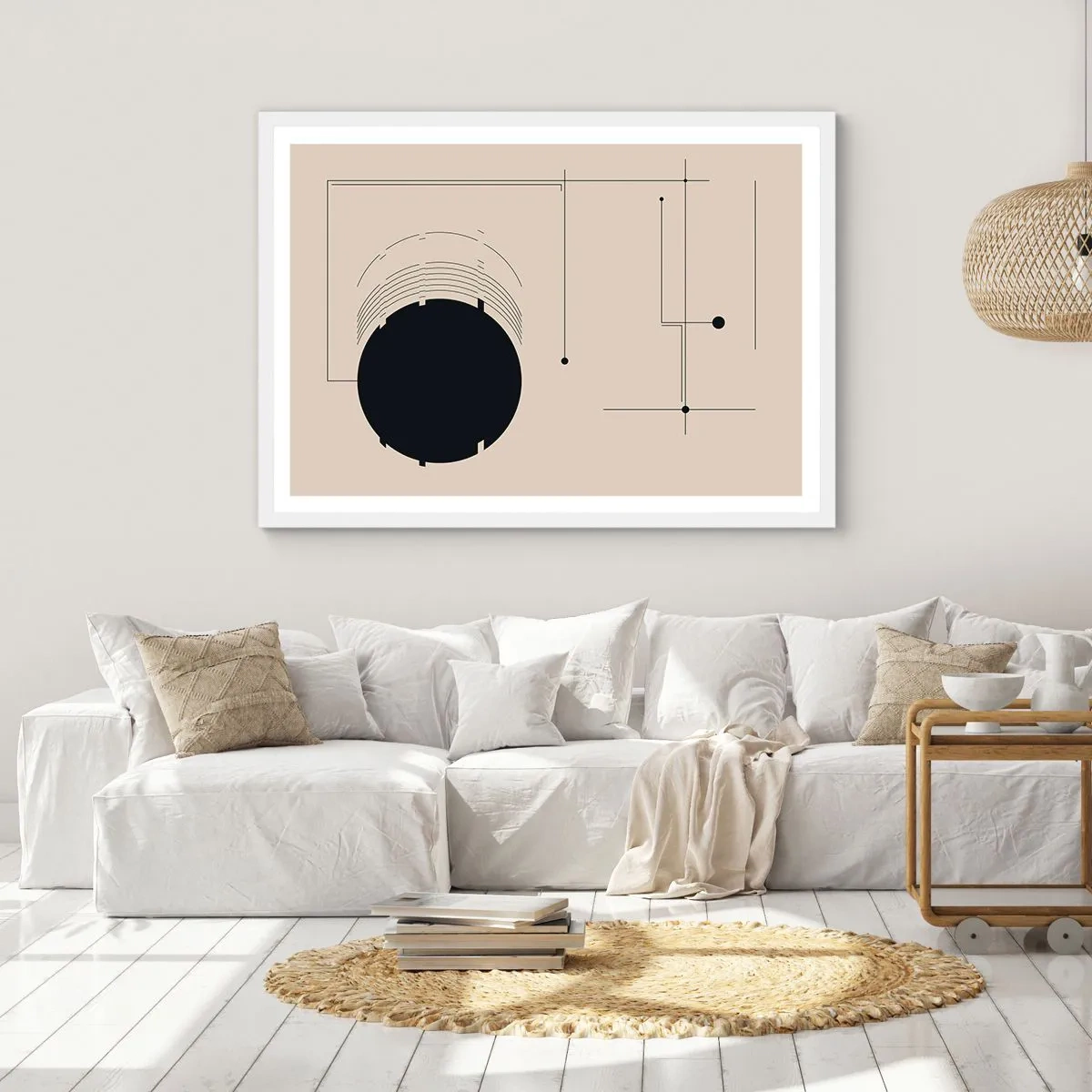 Poster in einem weißen Rahmen - Flexible und dynamische Komposition - 50x40 cm