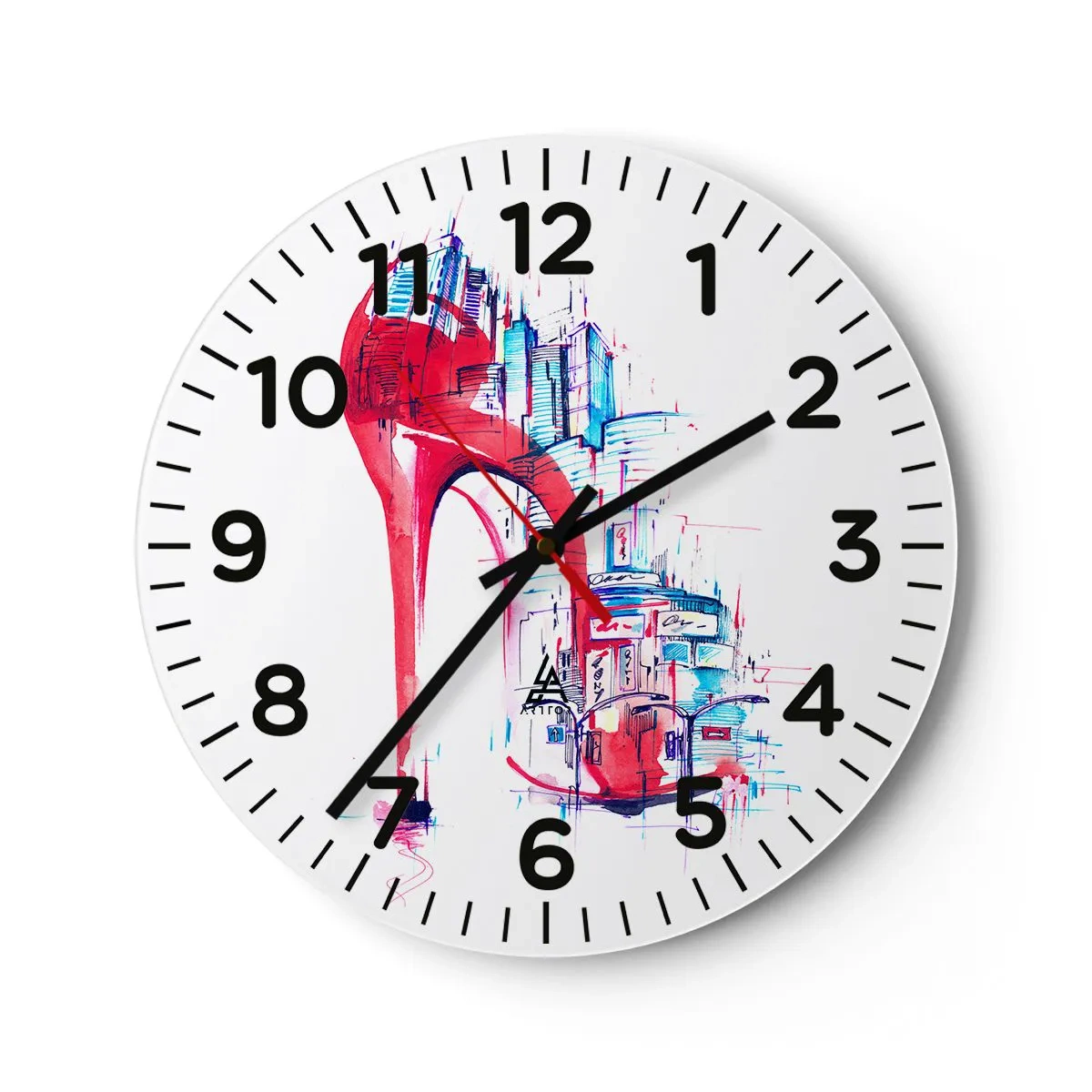 Wanduhr - Glasuhr - Ein Großstadt-Dandy - 40x40 cm