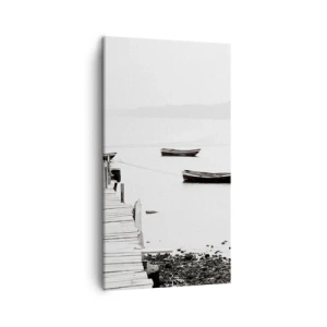 Bild auf Leinwand - Leinwandbild - Ruhig und sauber über dem Wasser - 45x80 cm