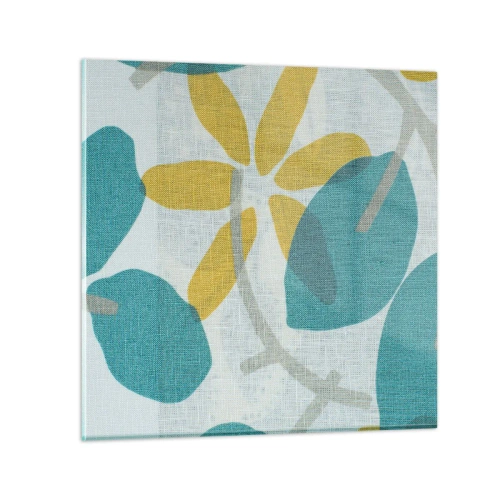 Glasbild - Bild auf glas - Unter den azurblauen Blättern - 70x70 cm