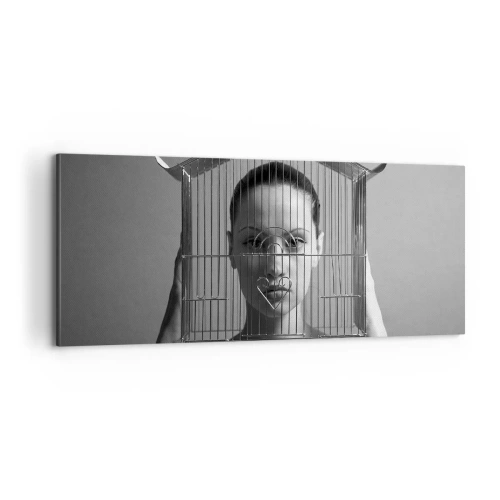 Bild auf Leinwand - Leinwandbild - Ein leicht surreales Portrait - 100x40 cm