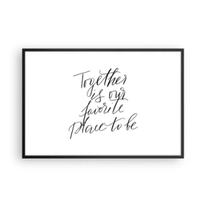 Poster in einem schwarzem Rahmen - Fühlst du das auch? - 91x61 cm