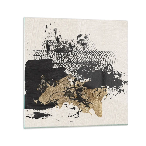 Glasbild - Bild auf glas - Komposition mit Leidenschaft - 70x70 cm