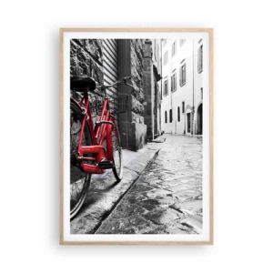 Poster in einem Rahmen aus heller Eiche - Wahre Schönheit wird nicht alt - 70x100 cm