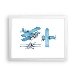 Poster in einem weißen Rahmen - Geboren um zu gewinnen - 40x30 cm