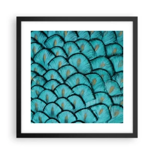 Poster in einem schwarzem Rahmen - Große Federgala - 40x40 cm