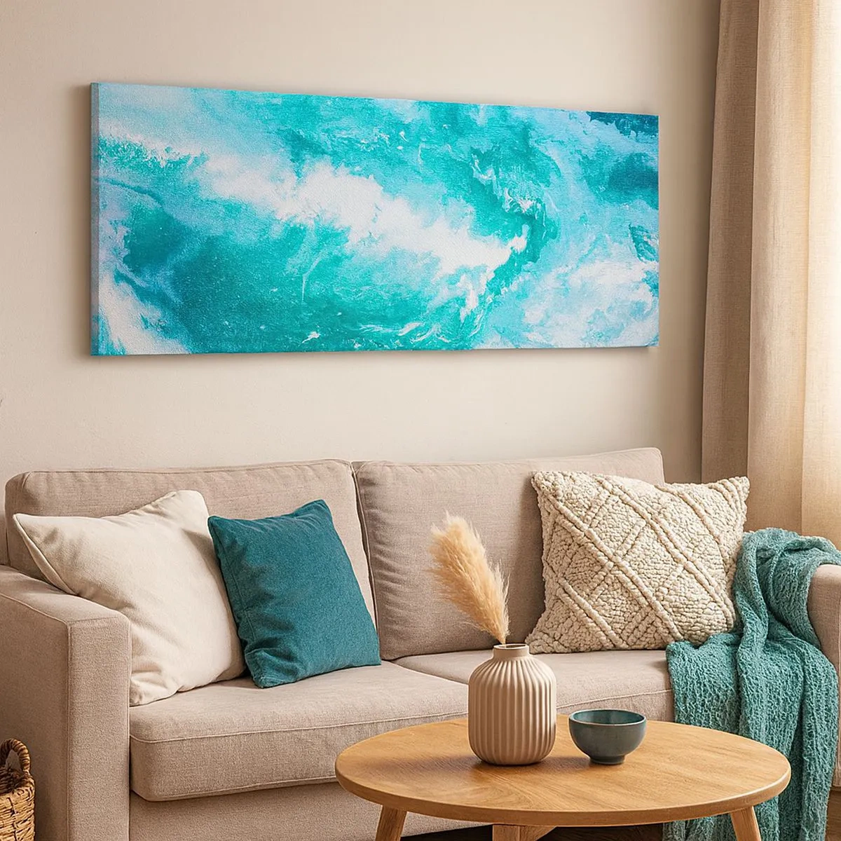 Bild auf Leinwand - Leinwandbild - Im Kern des Elements - 100x40 cm