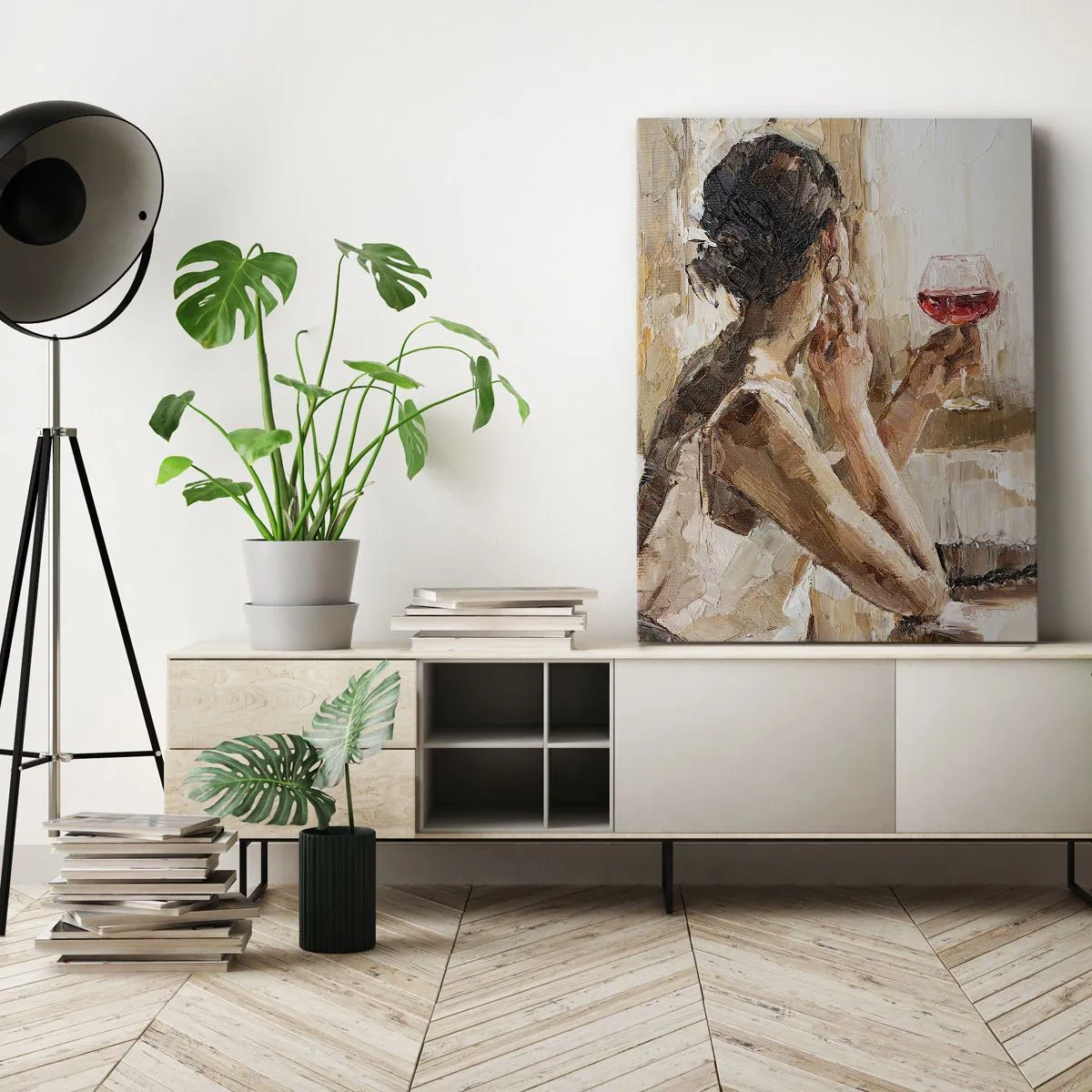 Bild auf Leinwand - Leinwandbild - Der Geschmack eines guten Moments - 65x120 cm