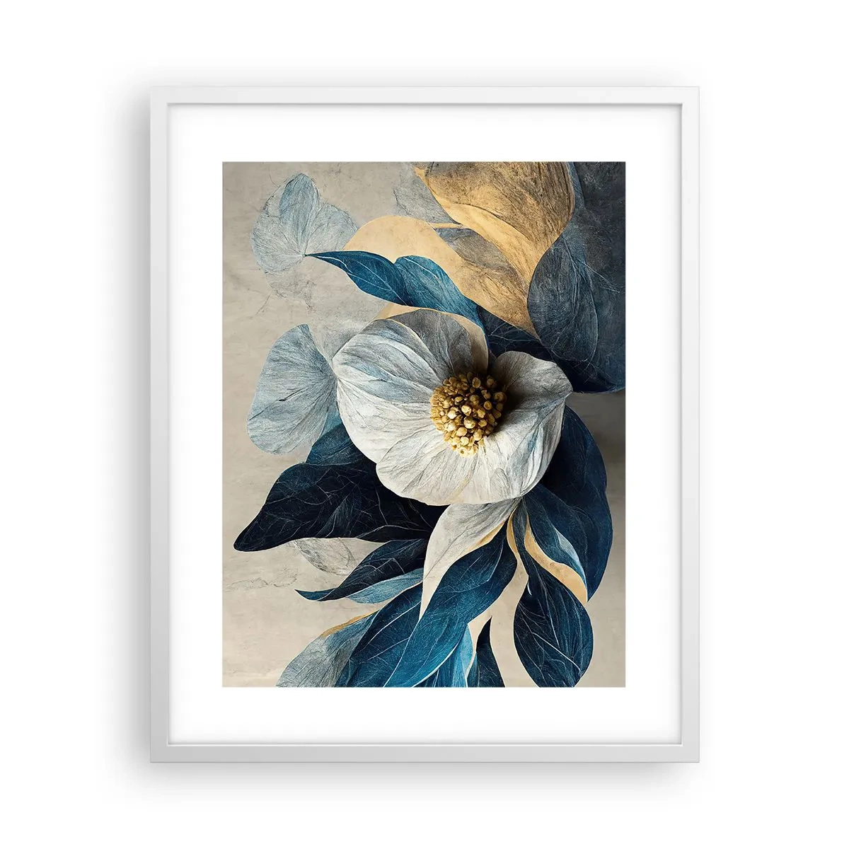 Poster in einem weißen Rahmen - Er hat ein Herz aus Gold - 40x50 cm