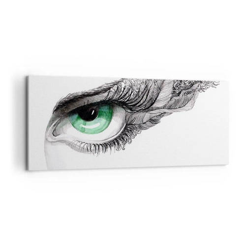 Bild auf Leinwand - Leinwandbild - Schön und bereit zum Angriff - 100x40 cm