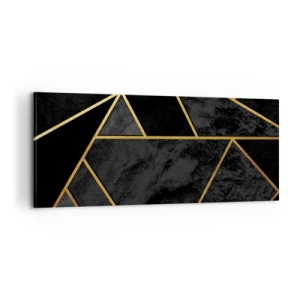 Bild auf Leinwand - Leinwandbild - Dunkelheit und Glanz - 100x40 cm