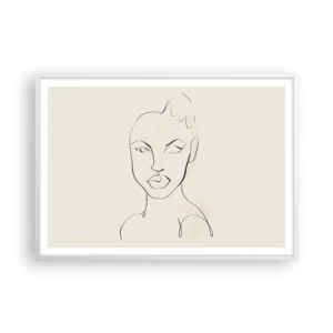 Poster in einem weißen Rahmen - Umriss der Sinnlichkeit - 100x70 cm