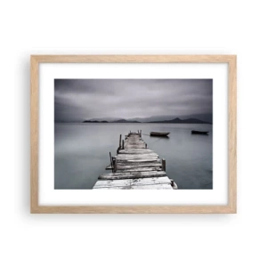 Poster in einem Rahmen aus heller Eiche - Du kannst morgen gehen - 40x30 cm