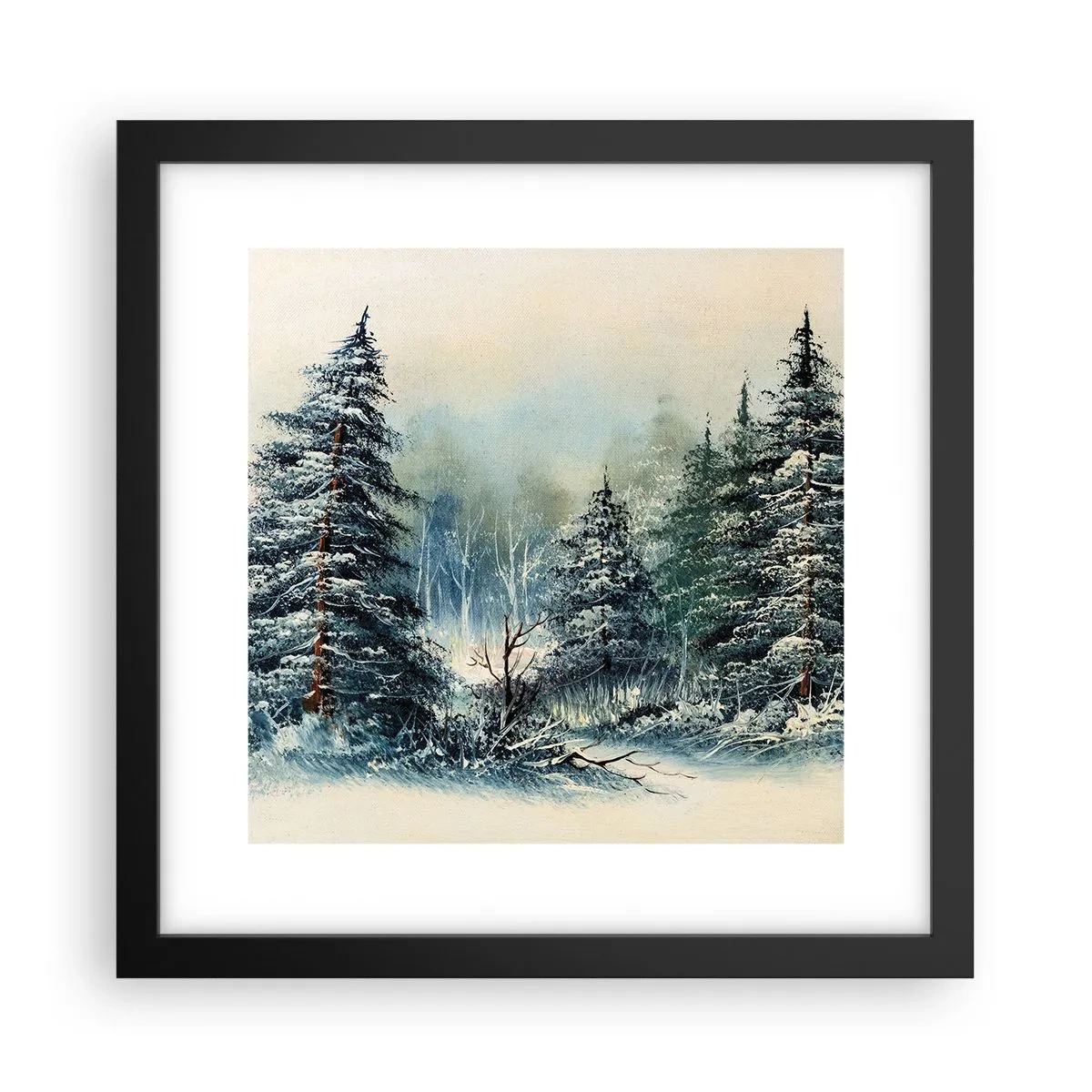 Poster in einem schwarzem Rahmen - Bereit für Weihnachten - 30x30 cm