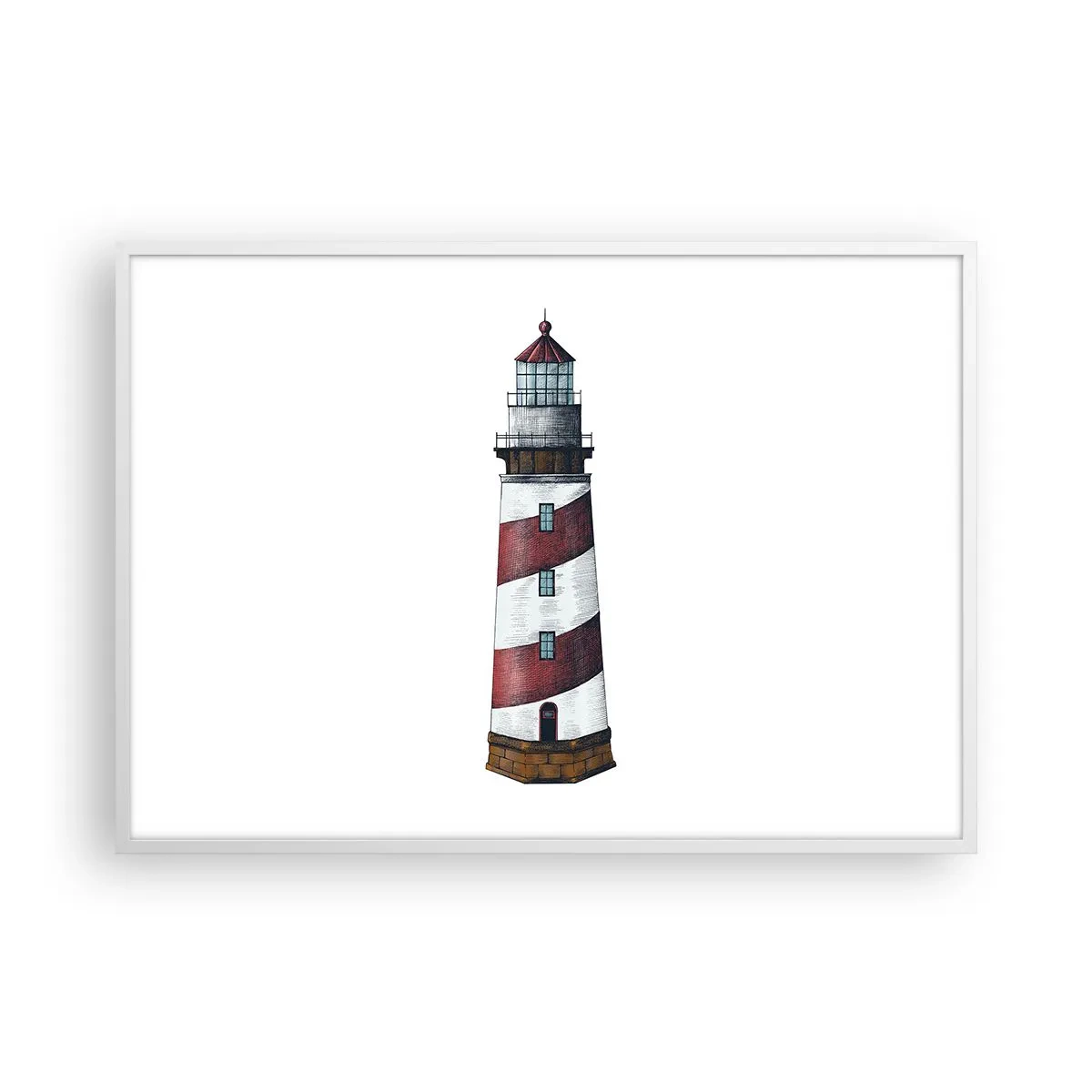 Poster in einem weißen Rahmen - Immer auf der Hut - 100x70 cm